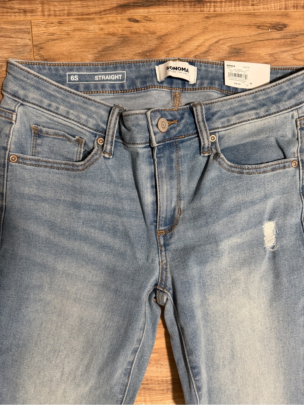 Sonoma Women's Straight Leg Jeans - Light Blue Wash